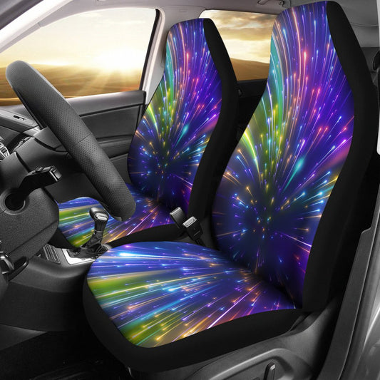 Celestial Rainbow Speed Light Universal Fit Car Seat Covers