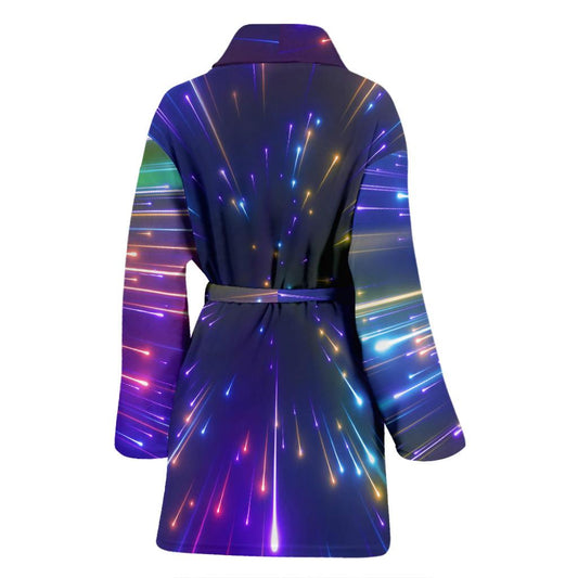Celestial Rainbow Speed Light Women Bath Robe-JTAMIGO.COM