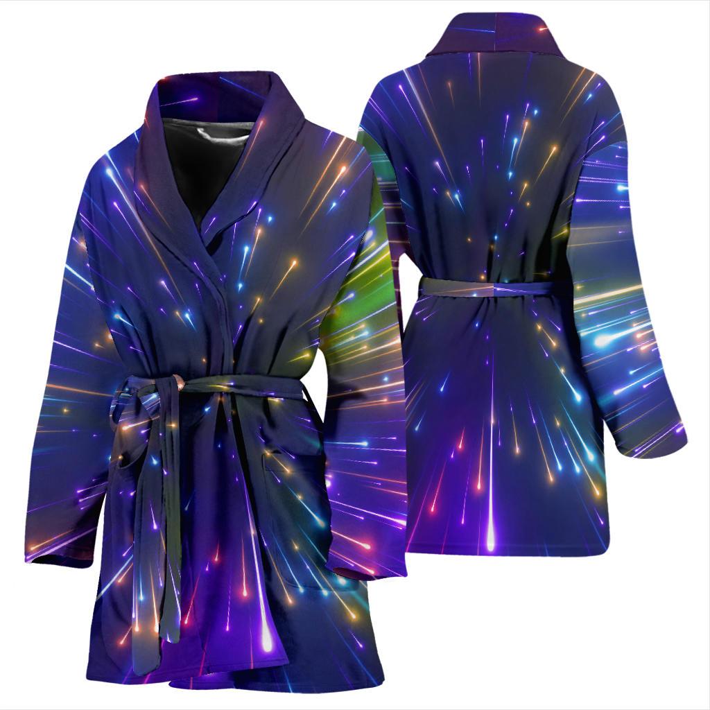 Celestial Rainbow Speed Light Women Bath Robe-JTAMIGO.COM