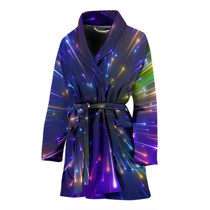 Celestial Rainbow Speed Light Women Bath Robe-JTAMIGO.COM
