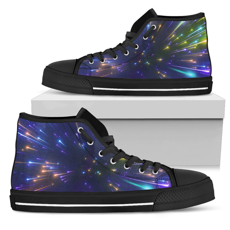 Celestial Rainbow Speed Light Women High Top Shoes