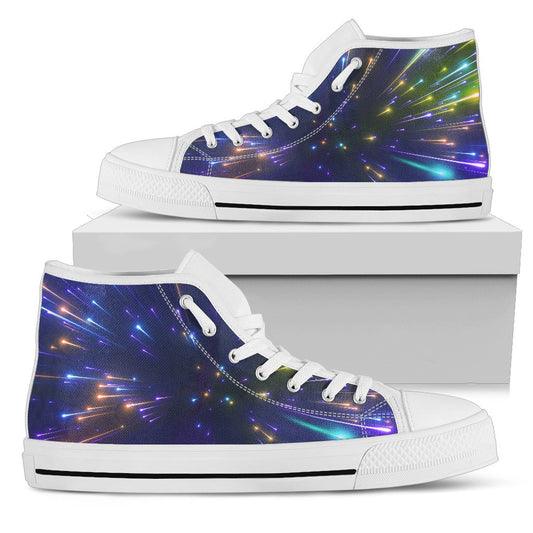 Celestial Rainbow Speed Light Women High Top Shoes