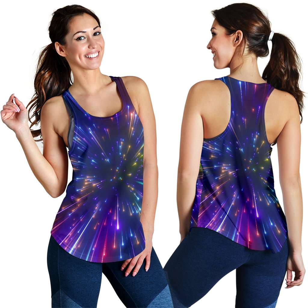 Celestial Rainbow Speed Light Women Racerback Tank Top