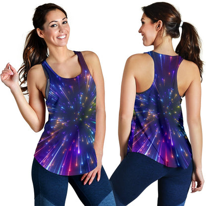 Celestial Rainbow Speed Light Women Racerback Tank Top