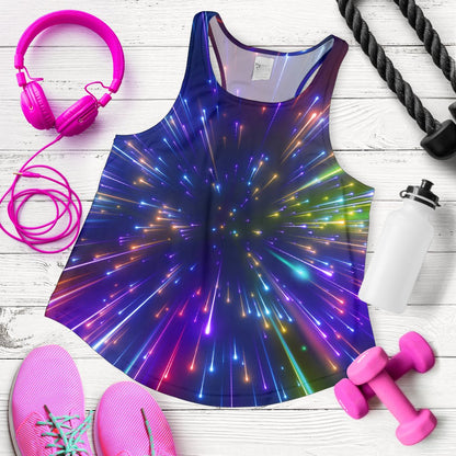 Celestial Rainbow Speed Light Women Racerback Tank Top