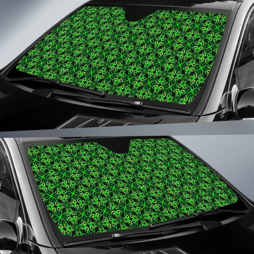 Celtic Green Neon Design Car Sun Shade For Windshield