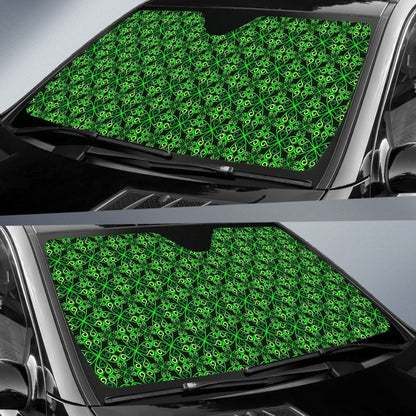 Celtic Green Neon Design Car Sun Shade For Windshield