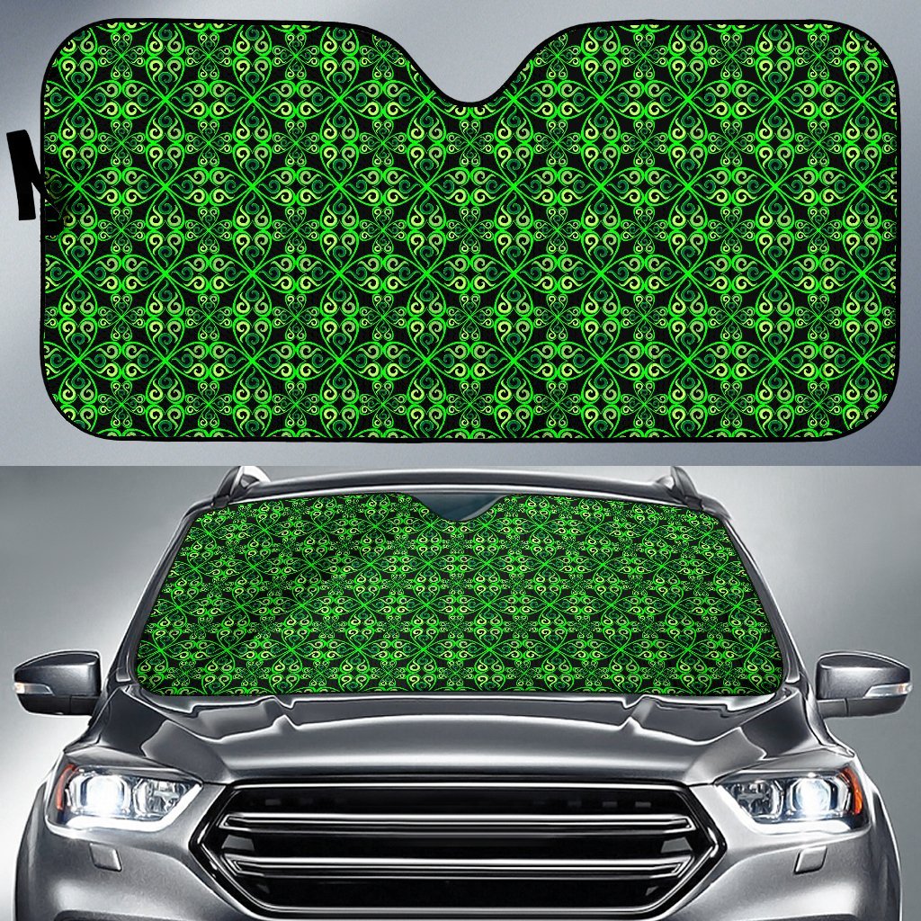 Celtic Green Neon Design Car Sun Shade For Windshield