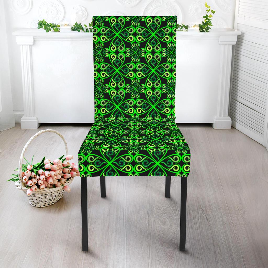 Celtic Green Neon Design Dinning Chair Slipper-JTAMIGO.COM