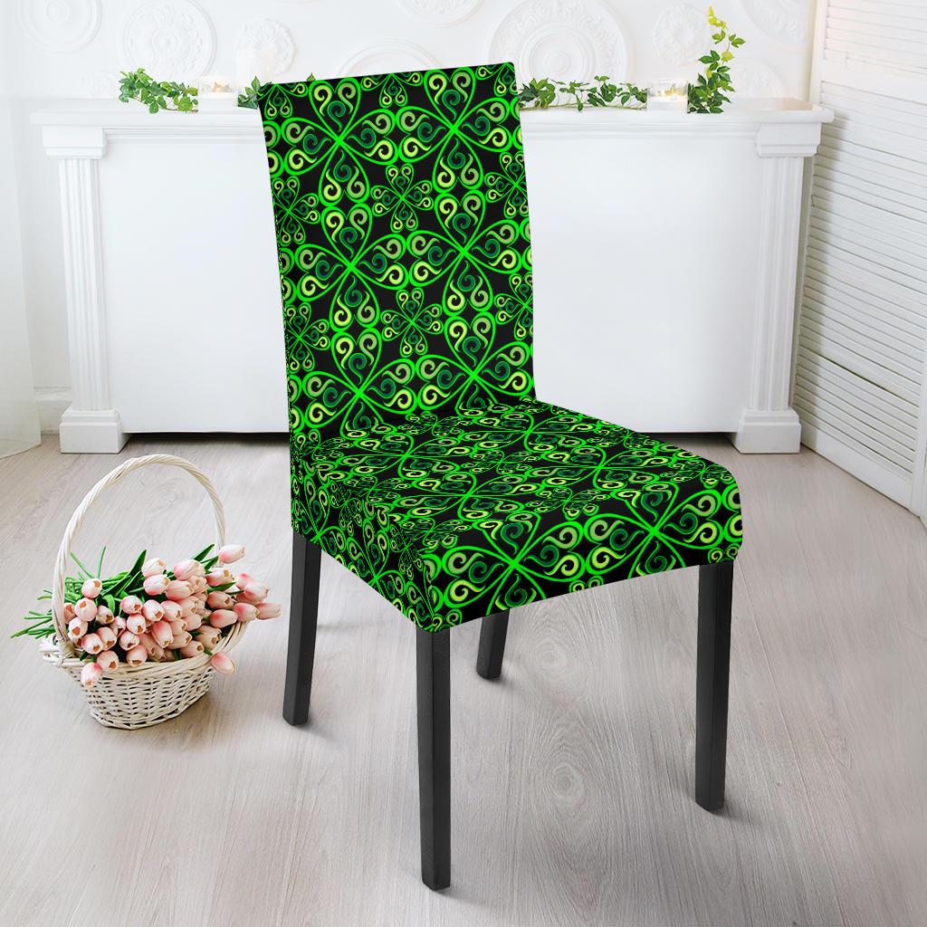 Celtic Green Neon Design Dinning Chair Slipper-JTAMIGO.COM