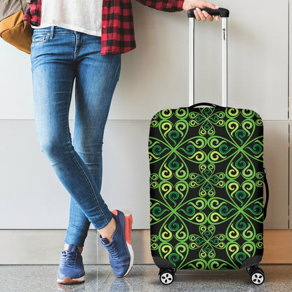 Celtic Green Neon Design Luggage Cover Protector