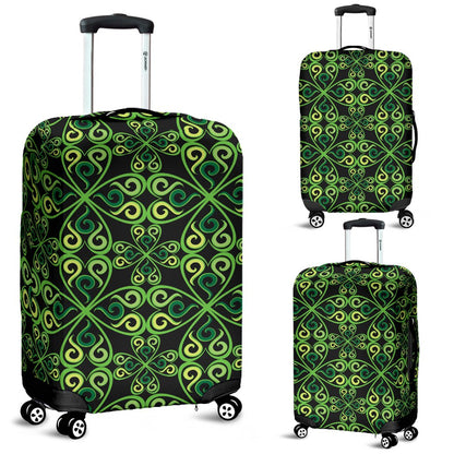 Celtic Green Neon Design Luggage Cover Protector