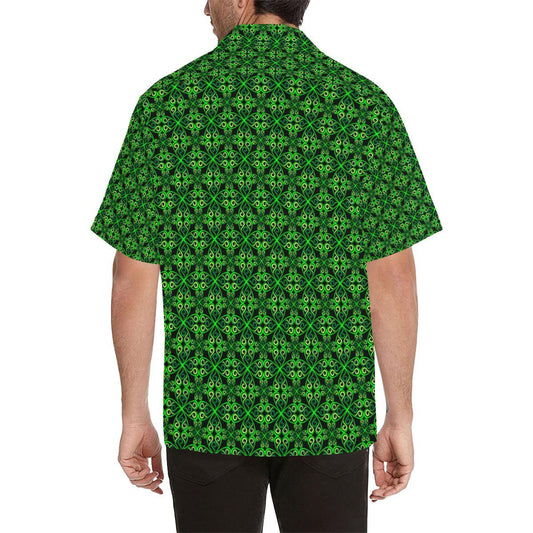 Celtic Green Neon Design Men Aloha Hawaiian Shirt
