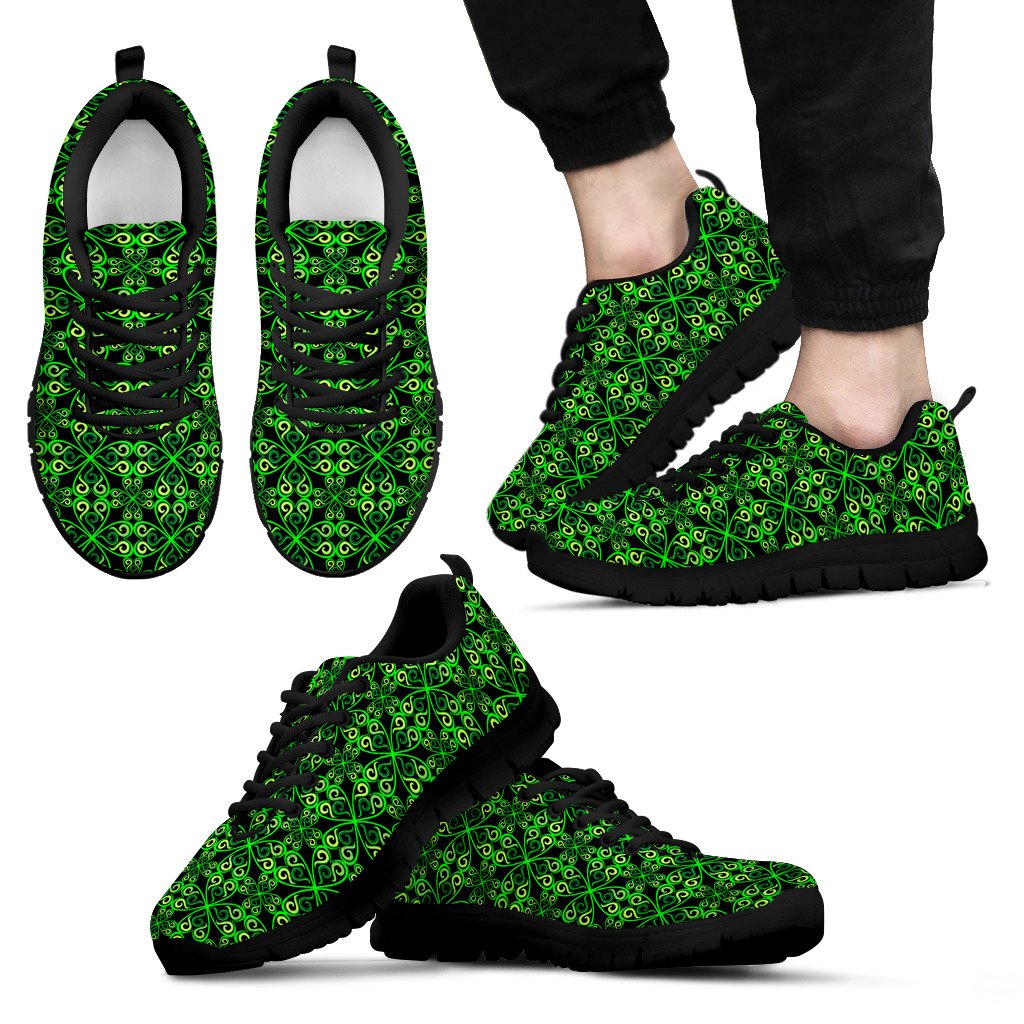 Celtic Green Neon Design Men Sneakers Shoes