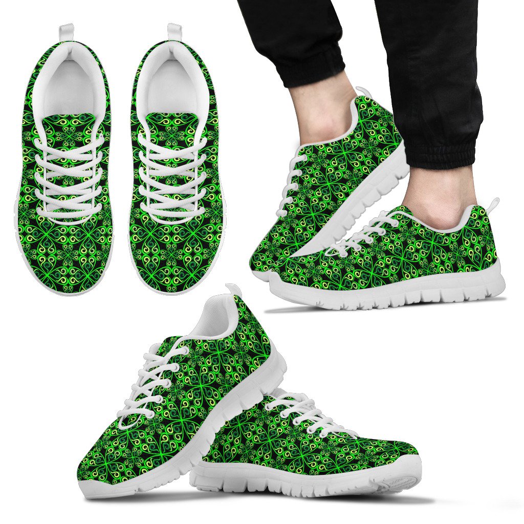 Celtic Green Neon Design Men Sneakers Shoes