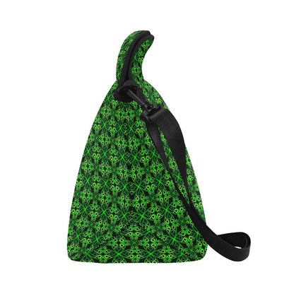 Celtic Green Neon Design Neoprene Lunch Bag (Model 1669)(Large)-JTAMIGO.COM