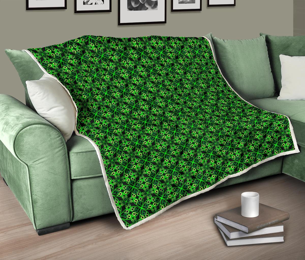 Celtic Green Neon Design Premium Quilt-JTAMIGO.COM