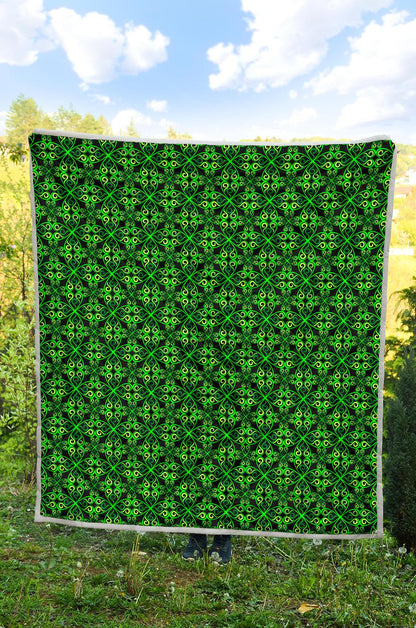 Celtic Green Neon Design Premium Quilt-JTAMIGO.COM