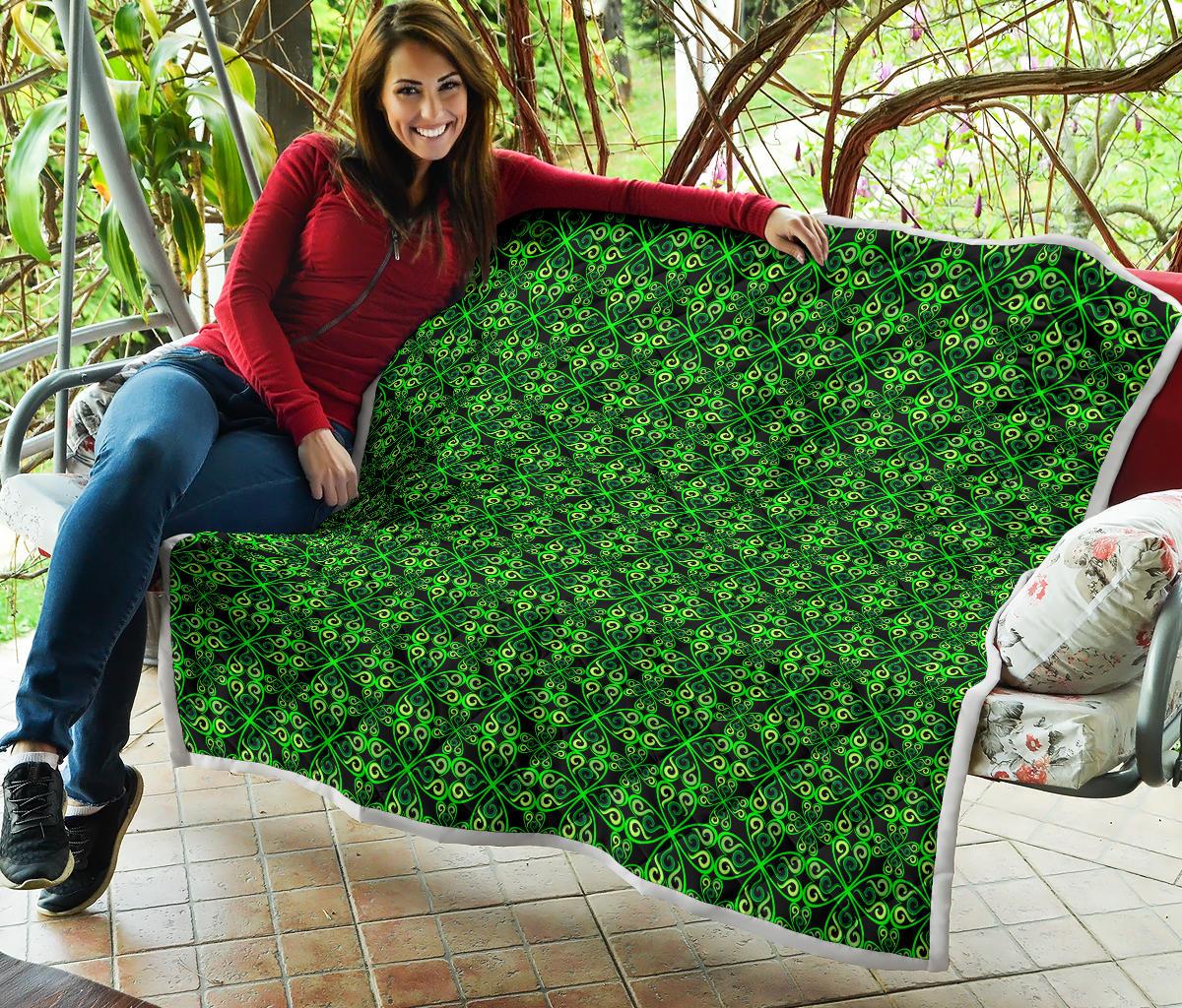 Celtic Green Neon Design Premium Quilt-JTAMIGO.COM