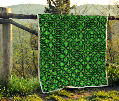 Celtic Green Neon Design Premium Quilt-JTAMIGO.COM