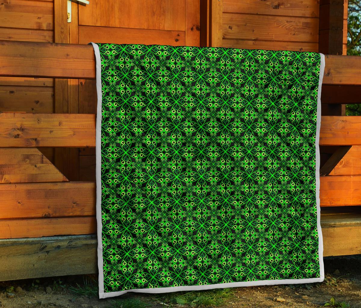 Celtic Green Neon Design Premium Quilt-JTAMIGO.COM