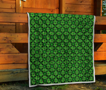 Celtic Green Neon Design Premium Quilt-JTAMIGO.COM