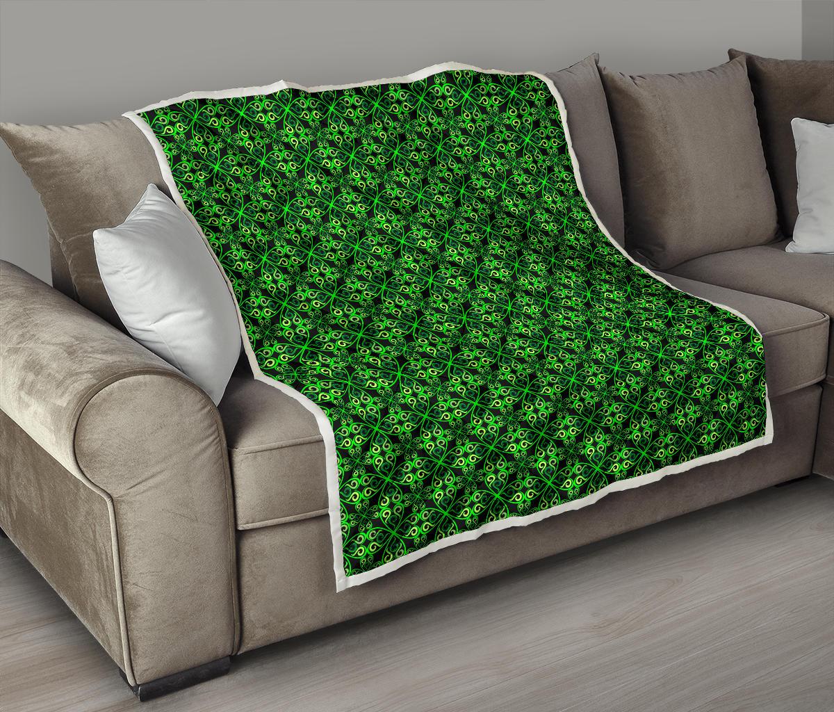 Celtic Green Neon Design Premium Quilt-JTAMIGO.COM
