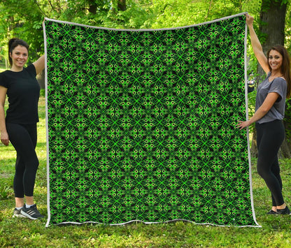 Celtic Green Neon Design Premium Quilt-JTAMIGO.COM