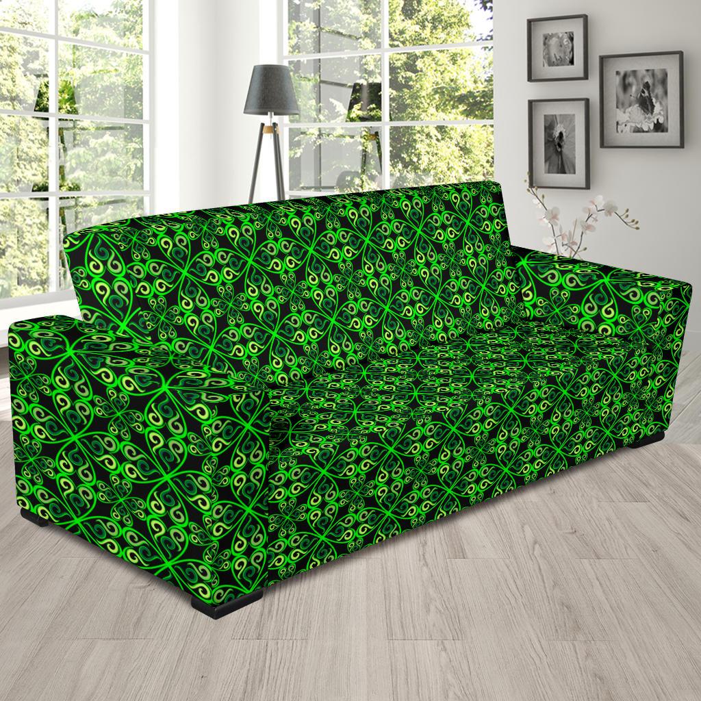 Celtic Green Neon Design Sofa Slipcover-JTAMIGO.COM