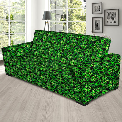 Celtic Green Neon Design Sofa Slipcover-JTAMIGO.COM