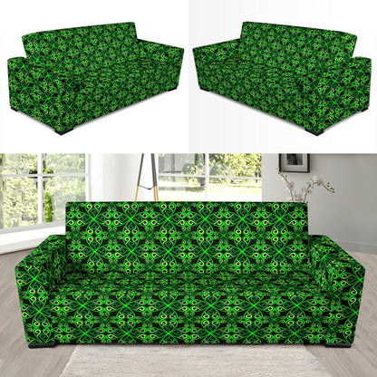 Celtic Green Neon Design Sofa Slipcover-JTAMIGO.COM
