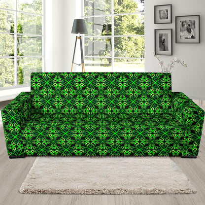 Celtic Green Neon Design Sofa Slipcover-JTAMIGO.COM