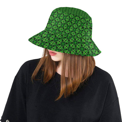 Celtic Green Neon Design Unisex Bucket Hat