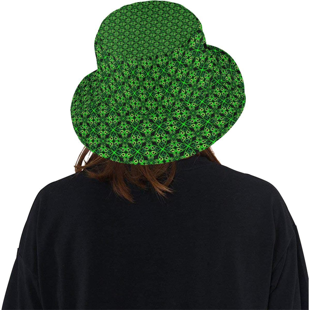 Celtic Green Neon Design Unisex Bucket Hat