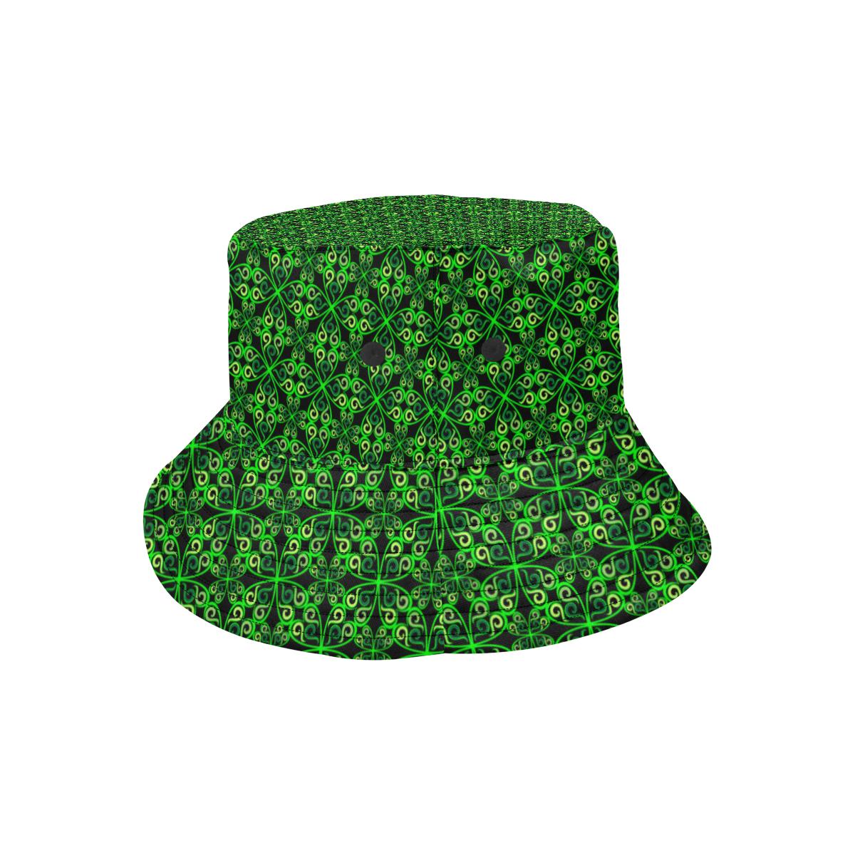 Celtic Green Neon Design Unisex Bucket Hat