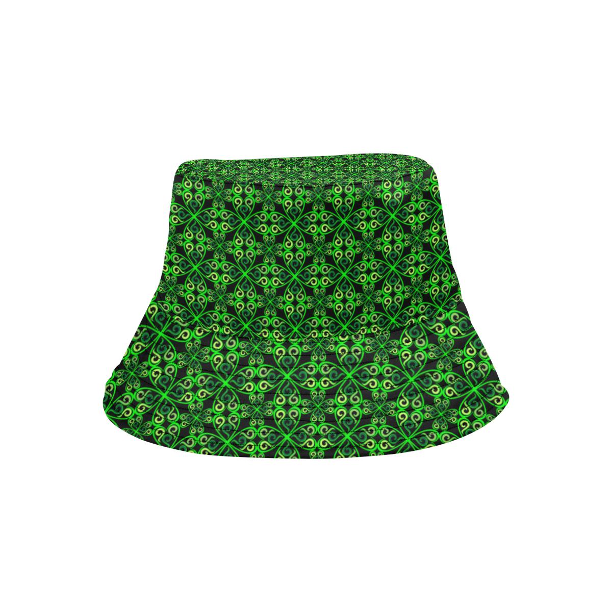 Celtic Green Neon Design Unisex Bucket Hat