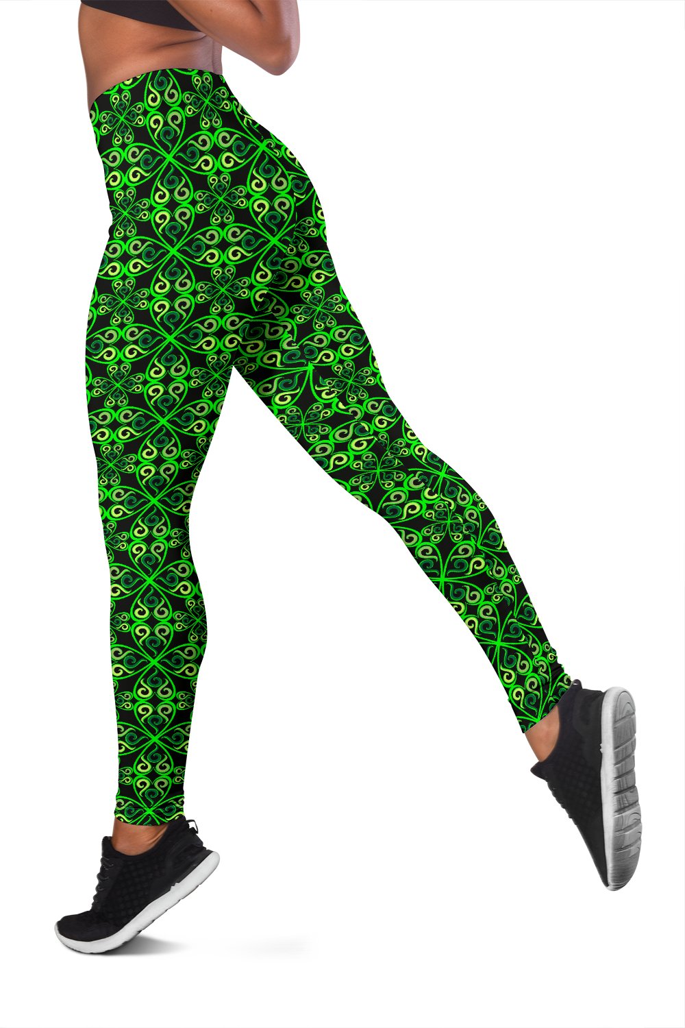 Celtic Green Neon Design Women Leggings