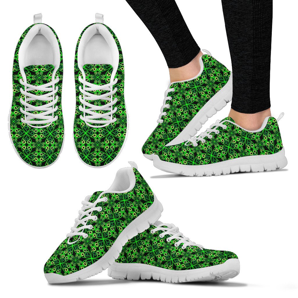 Celtic Green Neon Design Women Sneakers Shoes