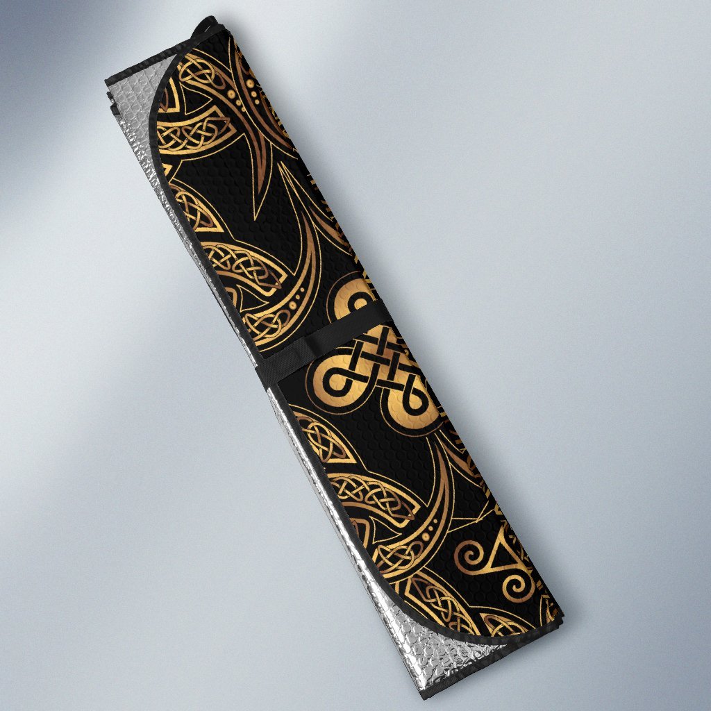Celtic Knot Gold Design Car Sun Shade For Windshield