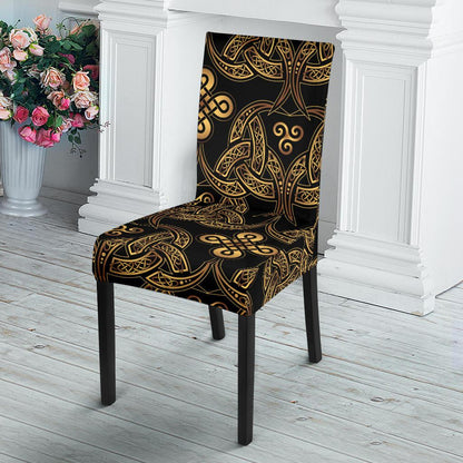 Celtic Knot Gold Design Dinning Chair Slipper-JTAMIGO.COM