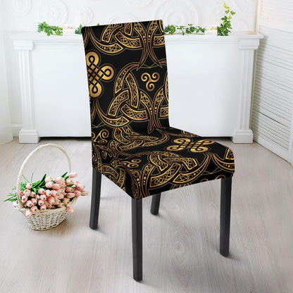 Celtic Knot Gold Design Dinning Chair Slipper-JTAMIGO.COM