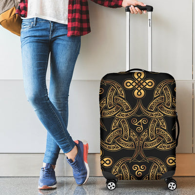 Celtic Knot Gold Design Luggage Cover Protector