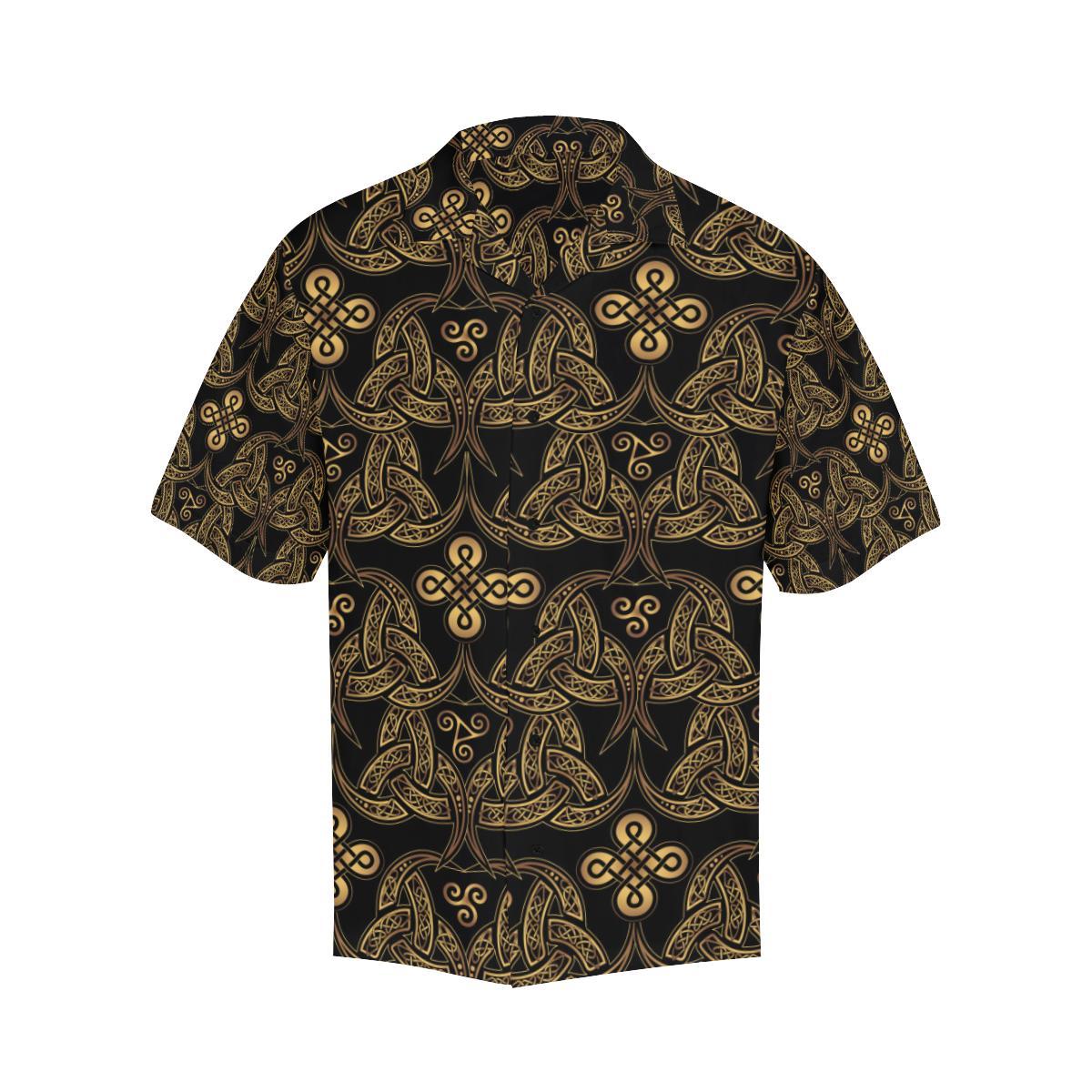 Celtic Knot Gold Design Men Aloha Hawaiian Shirt