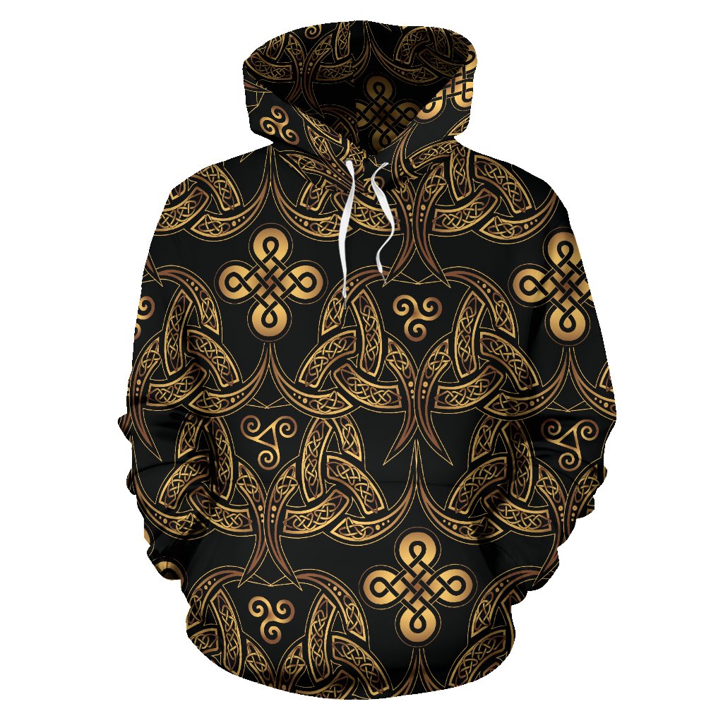 Celtic Knot Gold Design Pullover Hoodie