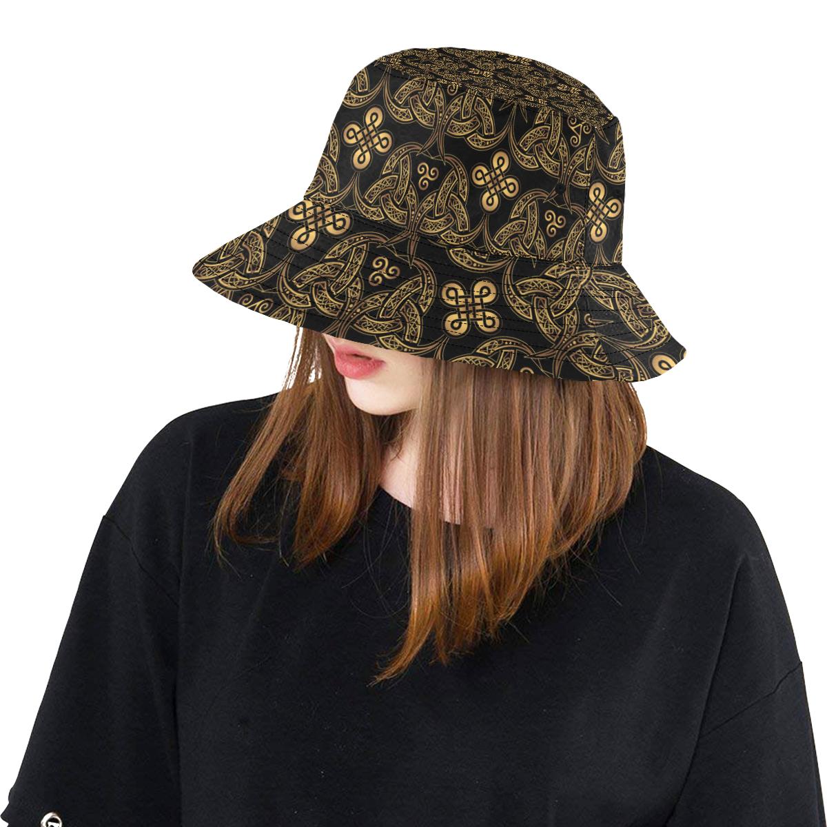 Celtic Knot Gold Design Unisex Bucket Hat