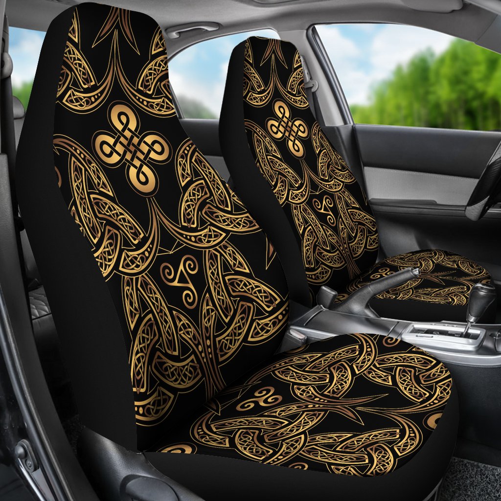 Celtic Knot Gold Design Universal Fit Car Seat Covers