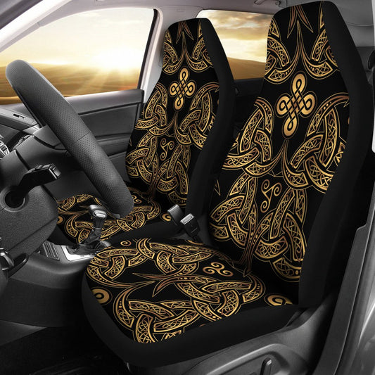 Celtic Knot Gold Design Universal Fit Car Seat Covers