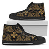 Celtic Knot Gold Design Women High Top Shoes