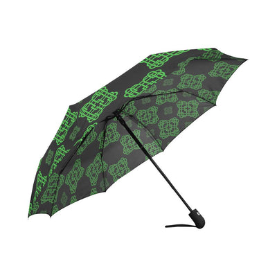 Celtic Knot Green Neon Design Automatic Foldable Umbrella