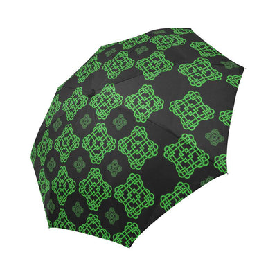 Celtic Knot Green Neon Design Automatic Foldable Umbrella